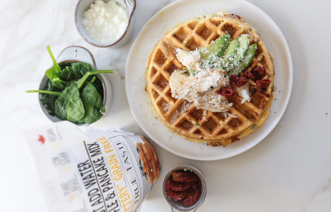 Sundried Tomato & Spinach Savoury Waffles