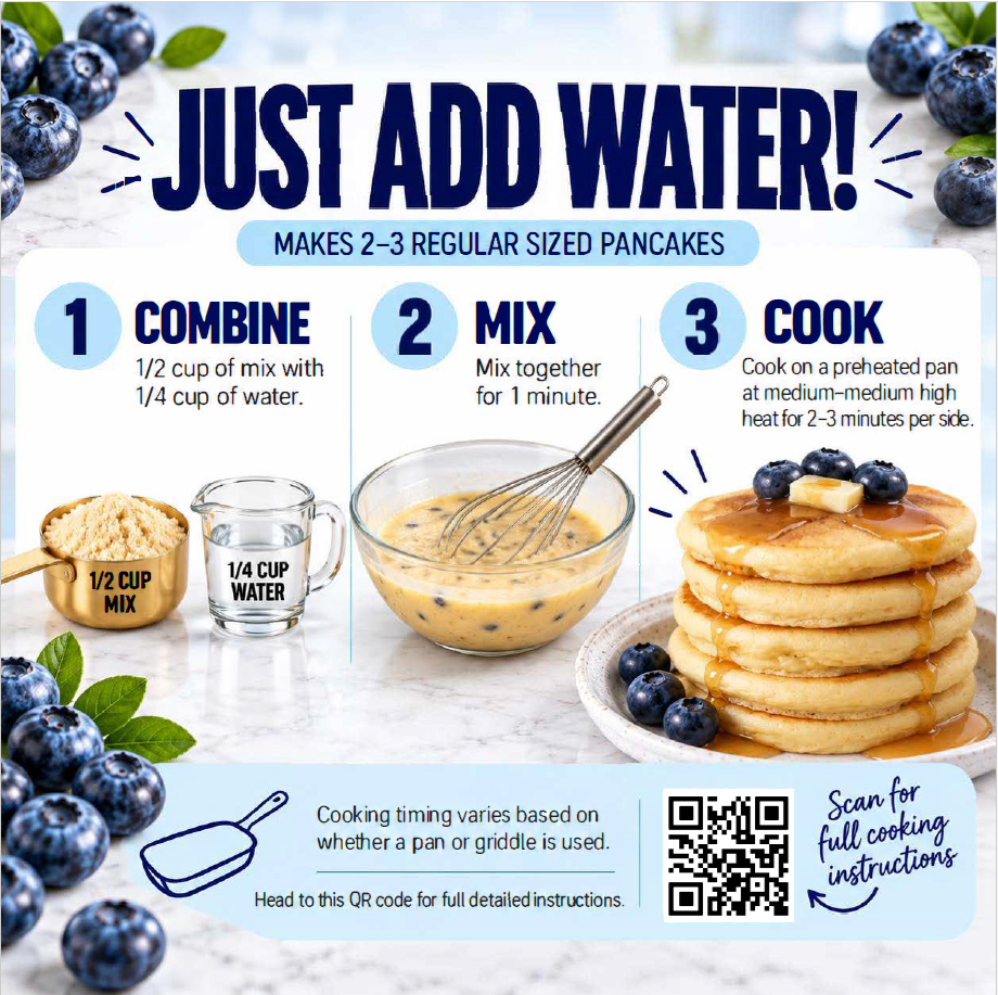 Blueberry Protein GF & DF Waffle & Pancake Mix