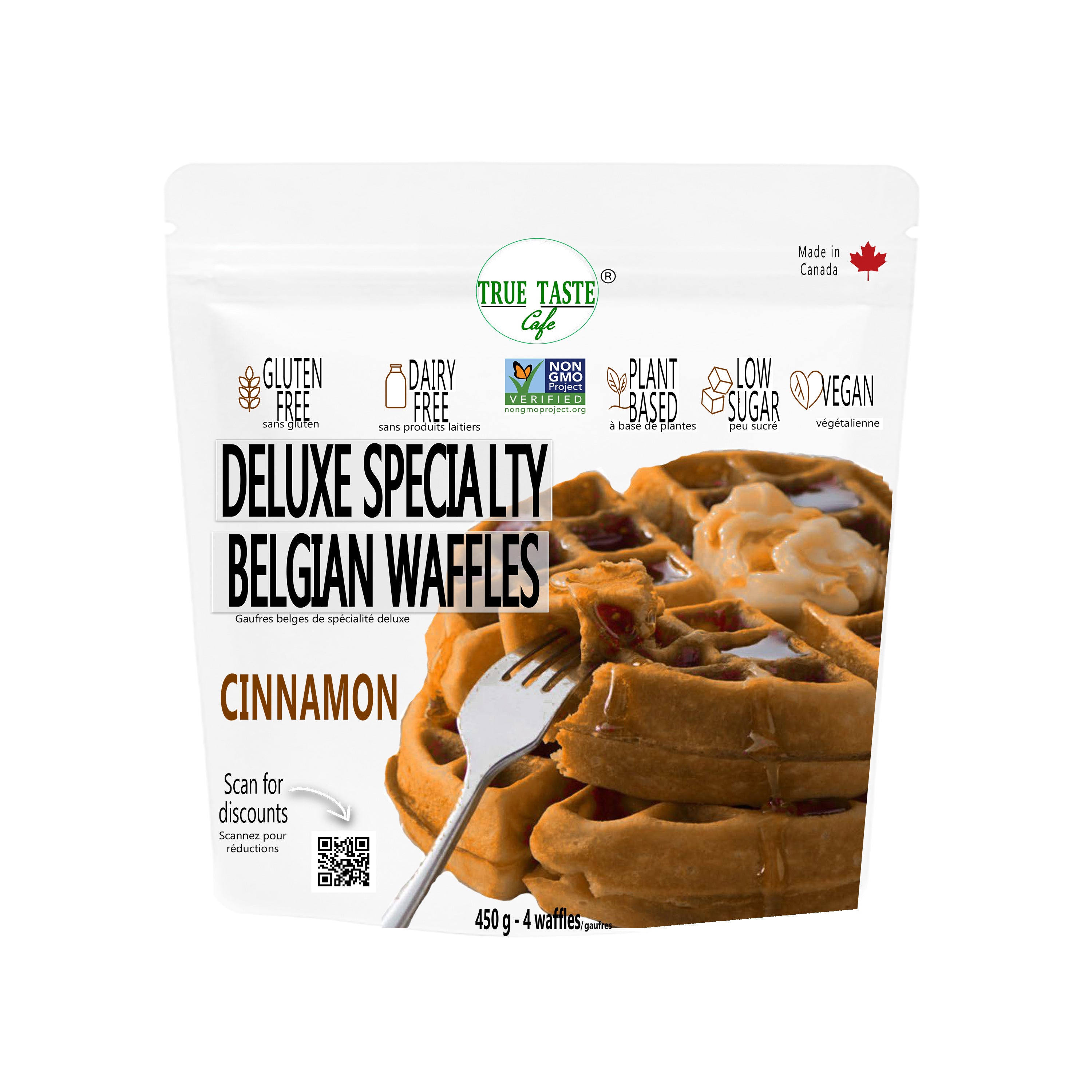 GF/DF-Cinnamon Frozen Waffle 4 pack- NOT AVAILABLE TO SHIP / IN STORE PURCHASE ONLY - True Taste Cafe