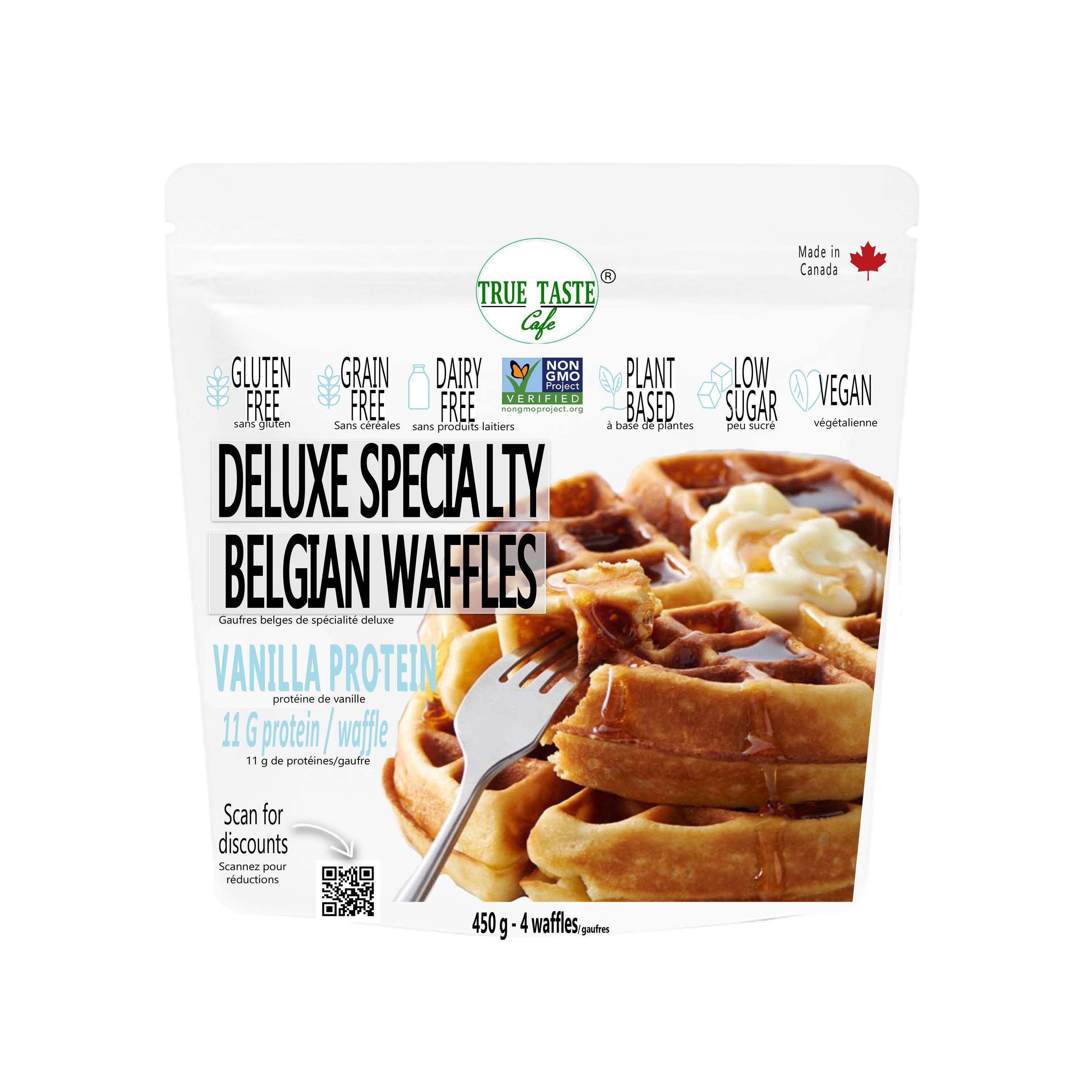 GF/DF-Vanilla Protein Frozen Waffle 4 pack - NOT AVAILABLE TO SHIP / IN STORE PURCHASE ONLY - True Taste Cafe